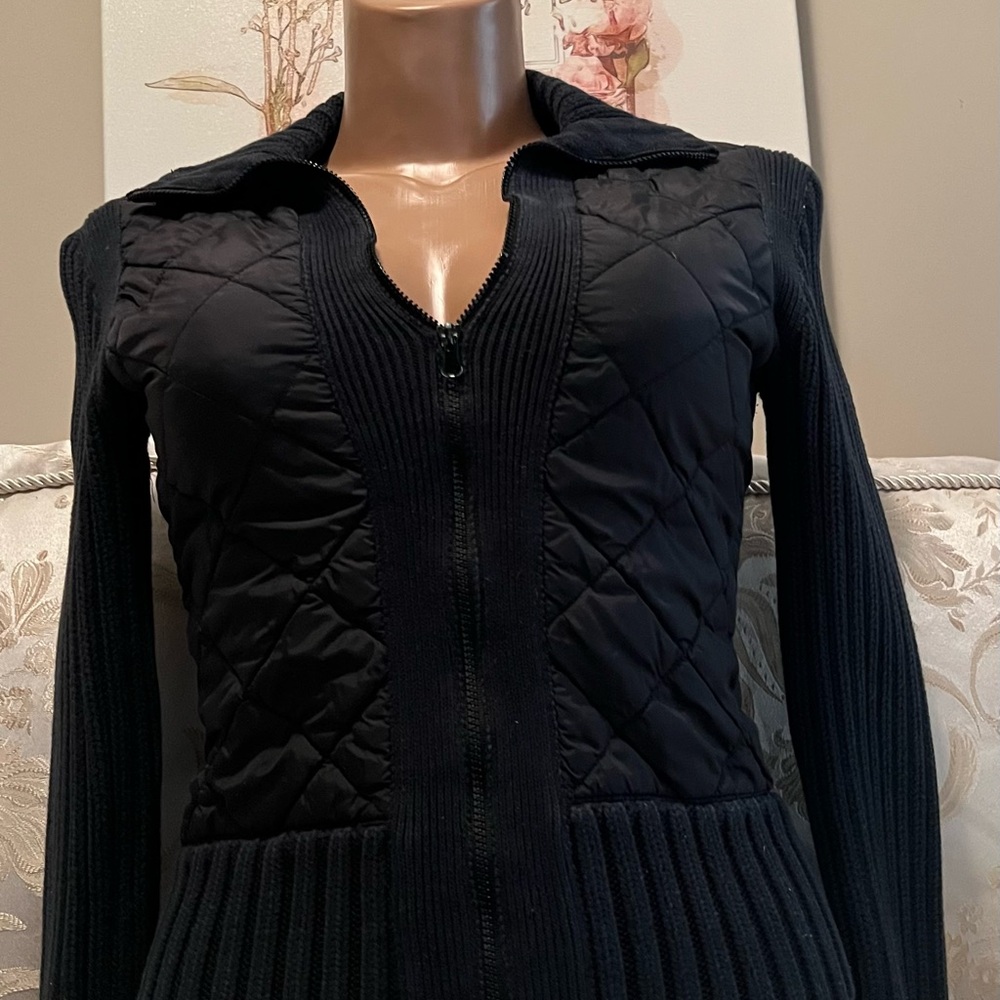 DKNY quilted ribbed zip-up sweater - jacket - Picture 4 of 8